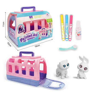 Eğitim yıkanabilir kendin yap boyama kitleri renk aracı peluş Pet el sanatları için taşıma çantası ile çocuklar için kolay taşıma ambalaj - Product Image 2