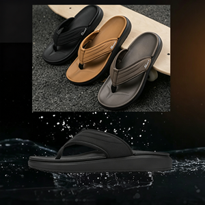 Sandalias de Playa para Hombre, Ligeras, de EVA Moldeado, Plataforma Gruesa, Diseño de Correa Hueca Transpirable, Suela Absorbente de Impactos, para Exteriores - Product Image 6