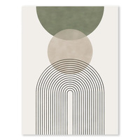 Peinture sur toile écologique moderne de luxe minimaliste nordique, motif géométrique abstrait de plantes vertes, affiche Morandi, style huile sur toile