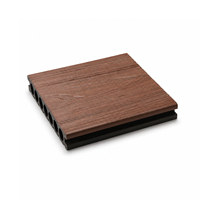 Planches de terrasse en composite bois-plastique (WPC) modernes de qualité supérieure, 145x23MM, co-extrusion 3D gaufrée, creuses, à clipser, étanches