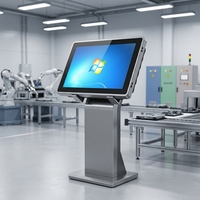 Panel Capacitivo de 23.8 Pulgadas, I7 de 12.ª Generación, DDR5, para Computadora Integrada, Pantalla Táctil Industrial, PC, Pantalla Inteligente para Fábrica, Kiosco 1000