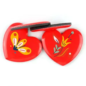 GOODA-imán de recubrimiento epoxi para nevera, fabricante OEM de China, personalizado, con forma de corazón, regalos de recuerdo