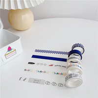 Ensemble de rubans Washi de style coréen, 5 rouleaux de rubans décoratifs en papier pour journal, scrapbooking, fournitures artisanales DIY