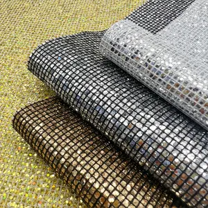 Shiny Synthetic Pu Glitter Leather T/C Backing Fabric Glitter Leather For Shoes Bags Bow Crafts