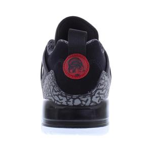 Chaussures Jordan Spizike Low en cuir pour hommes, noir et rouge varsity, style basketball - Product Image 3