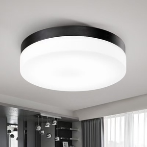 Moderne slaapkamer woonkamer ronde inbouw plafondlamp met matglas trommelkap LED inbouw plafondlamp - Product Image 4