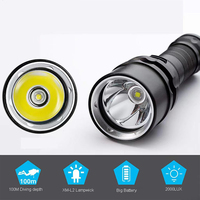 Équipement de plongée T6 L2 LED Lampe torche étanche sous-marine rechargeable USB Lampe torche LED Lampe de plongée sous-marine
