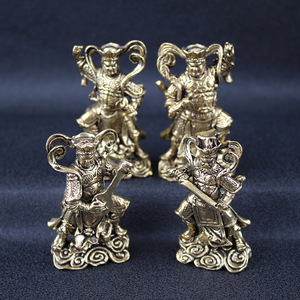 Figurine des Quatre Rois Célestes en laiton, artisanat fait main, ornement de bureau à domicile - Product Image 2