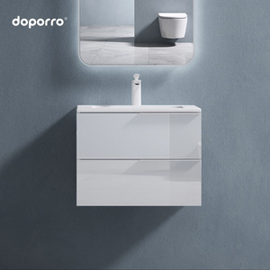 Mueble <span class=keywords><strong>de</strong></span> <span class=keywords><strong>Baño</strong></span> Modular <span class=keywords><strong>de</strong></span> Pared con Lavabo Integrado, Diseño Dividido, Estilo Crema, <span class=keywords><strong>de</strong></span> Piedra Artificial Alemana Doporro, para Hotel - Product Image 5