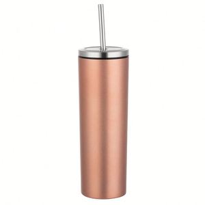 Gobelet droit de 600 ml avec revêtement intérieur 304 et couvercle à vis avec paille - Product Image 2