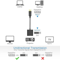 Adaptateur de câble DP vers DVI, cordon convertisseur DP mâle vers DVI femelle, 1080P Full HD pour ordinateur portable, moniteur, projecteur