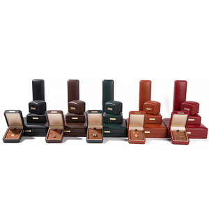 Luxury PU <b>Leather</b> <b>Jewelry</b> <b>Box</b> Magnetic Closure Necklace Ring Bracelet Storage Case Gift Packaging - Product Image 1