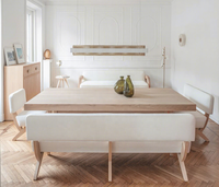 Chaise de restaurant en contreplaqué de style moderne, mobilier de restaurant d'intérieur, banquette en bois