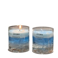Grenzüberschreitend Beliebte Ozean-Themen Gel-Wachs Glasduftkerze Natürliches Sojawachs Rauchfrei Langanhaltend Ins-Style Geschenk