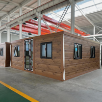 Villa capsule modulaire préfabriquée pliable, portable, étanche et résistante aux tremblements de terre, 1234, avec une ou deux chambres, maison-conteneur extérieure