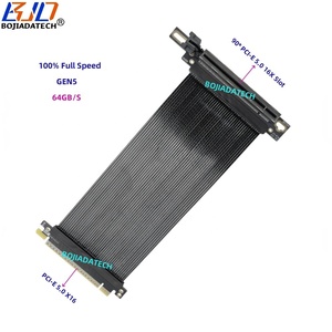 90 độ PCI-E 5.0 16X để X16 Gen5 Card đồ họa Riser cáp mở rộng 0.1m 0.2m 0.3m 0.6m cho A100 H100 rtx5090 rx8900 rx9070 - Product Image 1