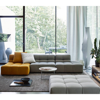 Topseller Modernes Nordisches Leder-Sektionalsofa für Apartments & Hotels Umweltfreundliches Design