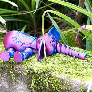 3D Printed <b>Elephant</b> Toy with Movable Joints DIY <b>Decorative</b> Ornaments for Kids Adults Colorful Plastic 3D Toys - Product Image 5