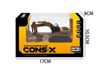 Mini-excavatrice en métal 1:64 à 8 directions, véhicule d'ingénierie, jouet de voiture télécommandée pour enfants