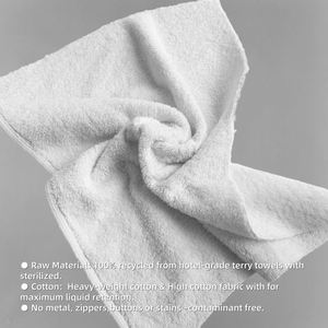 Trapos de Algodón Reciclado para Limpieza, Trapos Blancos de Algodón para Uso Industrial, Toallas de Limpieza 100% Algodón - Product Image 4