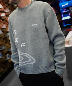 Pull pour Homme à Logo Personnalisé Motif Jacquard Col Rond Tricot d'Hiver Pull-Over Décontracté Design en Coton Tricoté pour Homme - Product Image 2