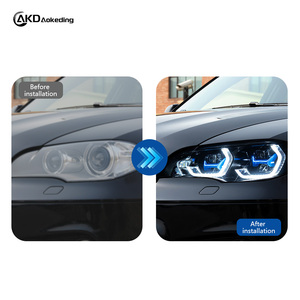 Conjunto de Faros Delanteros LED de Doble Color AKD para BMW X5 E70 2007-2013, Modificación Golden Eye DRL, Actualización Retrofit - Product Image 6
