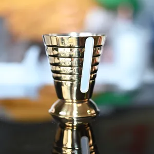 Custom 70ml 30/180ml Metal Bar Tools Measuring Cup Egg Shape Jigger Stainless Steel Cocktail Wine Jigger