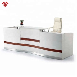 White Painting <b>Counter</b> Design Office l Shaped <b>Counter</b> - Product Image 5