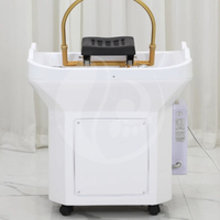 Prix de gros usine lavage cheveux bassin chauffage eau thérapie spa tête mobile shampooing évier bol personnalisable avec réservoir d'eau