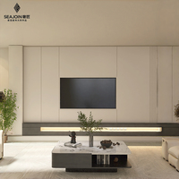 Mueble de TV de Madera para Ahorrar Espacio, Multifuncional, Hecho a Medida, de Madera Maciza para Oficina en Casa Pequeña