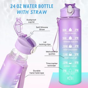 Bouteille d'eau de sport portable de grande capacité de 750 ml, adaptée au cyclisme et au fitness - Product Image 4