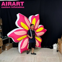Costume de marche gonflable avec éclairage LED, taille adulte, fleur gonflable, costume avec lumière LED