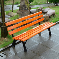 Chaises de jardin modernes pour les espaces publics, en bois massif, en bois composite, avec dossier en fonte, sièges confortables, banc de patio