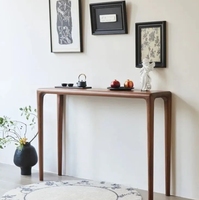 2024 nouvelles entrées meubles moderne accent rétro marron rectangulaire géométrique couloir console tables bois antique pour salon