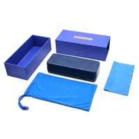 Étui résistant à l'eau pour lunettes de soleil, 2021, accessoire de luxe, couleur bleue, boîte cadeau, tissu de nettoyage, avec sac