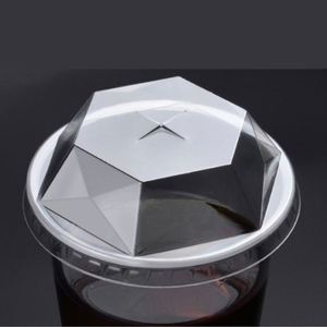 Vente en gros de gobelets en plastique transparent avec couvercle en PET diamanté de 90/95/98 mm pour thé au lait à bulles, café - Product Image 1