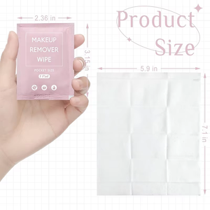 Lingettes démaquillantes jetables roses, format poche, emballées individuellement, éliminent facilement le <span class=keywords><strong>maquillage</strong></span> tenace et waterproof - Product Image 4