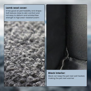 Lit pour <span class=keywords><strong>animaux</strong></span> de compagnie extérieur résistant à l'eau avec coussin chauffant électrique motif solide maison pour chat avec fermeture à bouton abri errant - Product Image 4