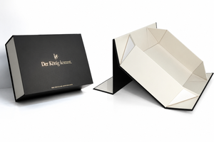 Custom Logo Luxury Foldable <b>Magnetic</b> Rigid <b>Box</b> Black Matte Cardboard Apparel Packaging Paper Rigid <b>Gift</b> <b>Box</b> - Product Image 1