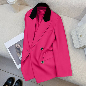 Annshine Fashion - Chaqueta de Traje para Mujer, Estilo Formal, Cuello en V, Solapa, Botones, Bolsillos, para Primavera y Otoño - Product Image 3