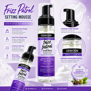 Mousse Definidora de Rizos Orgánica OEM ODM, Fijación Fuerte, Control del Frizz para Rizos Naturales, Ondas, Espirales y Cabello Texturizado, Marca Privada - Product Image 4