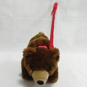 Cina all'ingrosso fabbrica personalizzato OEM/ODM di alta qualità imbottito 11 pollici <span class=keywords><strong>orso</strong></span> <span class=keywords><strong>Grizzly</strong></span> guinzaglio animale domestico con 26 pollici rosso bastone & imbracatura - Product Image 3