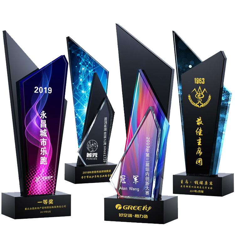 Yardwe Sublimation Blanks Crystal Trophy Award For Recognition And
