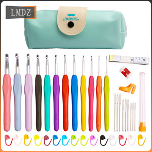 Ensemble de <span class=keywords><strong>crochet</strong></span> de 41 pièces style mignon, crochets en aluminium à manche souple en TPR coloré, sac à <span class=keywords><strong>crochet</strong></span> Blue Beard 20x8x5cm - Product Image 2