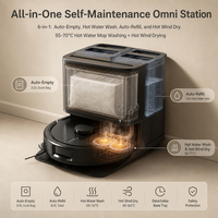 Robot Vacuum Cleaner OEM RC800 yang telah ditingkatkan, untuk pembersihan basah dan kering, dengan navigasi LDS, kontrol suara pintar, dan untuk rumah tangga.