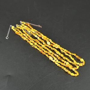Vente en gros collier de perles d'<span class=keywords><strong>ambre</strong></span> naturel de 5 à 8mm d'<span class=keywords><strong>ambre</strong></span> de la Baltique de couleur miel brut avec fermoir en argent 925, guérison énergétique et <span class=keywords><strong>bijoux</strong></span> Boho - Product Image 2