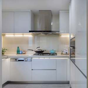 Modern Shaker Design Kitchen <b>Drawer</b> Economic Wooden Cabinets With Good Price Lacquer Modular All Set - Product Image 2