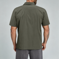 Polo de golf pour homme en tissu recyclé GH Wholesale, doux, respirant, manches courtes, vêtements de sport décontractés pour activités de plein air, t-shirt pour homme