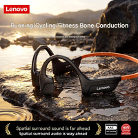 Écouteurs sportifs à conduction osseuse sans fil Lenovo S108 avec Bluetooth intégré, mémoire 32 Go, étanches et suppression du bruit ENC