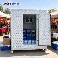 Conteneur de Refroidissement Mobile, Chambre Froide Portable, Chambre Froide Extérieure, Réfrigérateur-Congélateur Combiné, Chambre Froide Modulaire Transportable